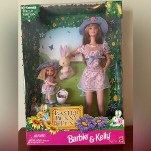 Barbie and Kelly Easter Bunny Fun Gift Set Target Special Edition 1998 Mattel